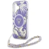 Чохол Guess Palm Trees Triangle Pearl Strap для iPhone 16 Purple with MagSafe (GUHMP16SHPCTPLSU)
