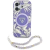 Чохол Guess Palm Trees Triangle Pearl Strap для iPhone 16 Purple with MagSafe (GUHMP16SHPCTPLSU)