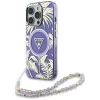 Чохол Guess Palm Trees Triangle Pearl Strap для iPhone 16 Pro Max Purple with MagSafe (GUHMP16XHPCTPLSU)