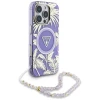Чохол Guess Palm Trees Triangle Pearl Strap для iPhone 16 Pro Max Purple with MagSafe (GUHMP16XHPCTPLSU)