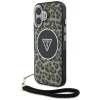 Чохол Guess HC IML Leopard Triangle Cord Strap для iPhone 16 Brown with MagSafe (GUHMP16SHLORSSW)
