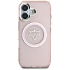 Чохол Guess IML Metal Mountain Logo для iPhone 16 Pink with MagSafe (GUHMP16SHFGTMSLSP)