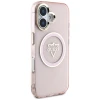 Чохол Guess IML Metal Mountain Logo для iPhone 16 Pink with MagSafe (GUHMP16SHFGTMSLSP)