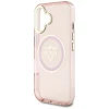 Чохол Guess IML Metal Mountain Logo для iPhone 16 Pink with MagSafe (GUHMP16SHFGTMSLSP)