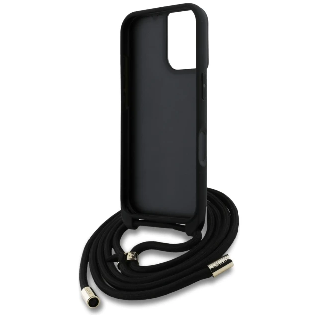 Чохол Guess 4G Big Logo Cord Strap Crossbody для iPhone 16 Plus Black (GUHCP16MP4GMGCRK)