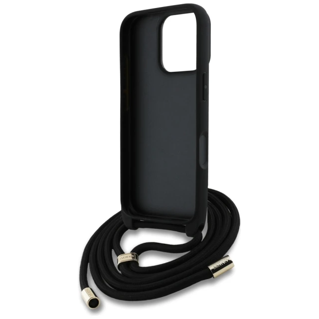Чохол Guess 4G Big Logo Cord Strap Crossbody для iPhone 16 Pro Black (GUHCP16LP4GMGCRK)