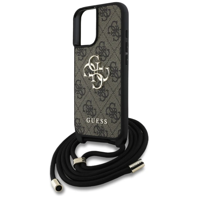 Чохол Guess 4G Big Logo Cord Strap Crossbody для iPhone 16 Plus Brown (GUHCP16MP4GMGCRW)