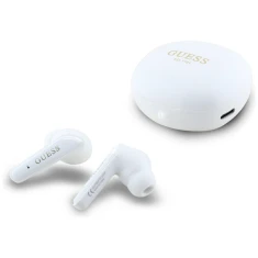 Бездротові навушники Guess Flat Classic Logo Electroplated White (GUTWST7FCEEH)