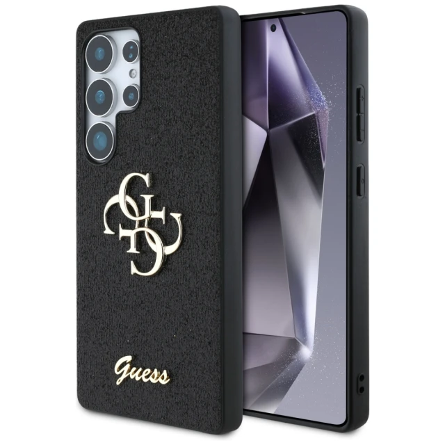 Чохол Guess Glitter Script Big 4G для Samsung Galaxy S25 Ultra (S938) Black (GUHCS25LHG4SGK)