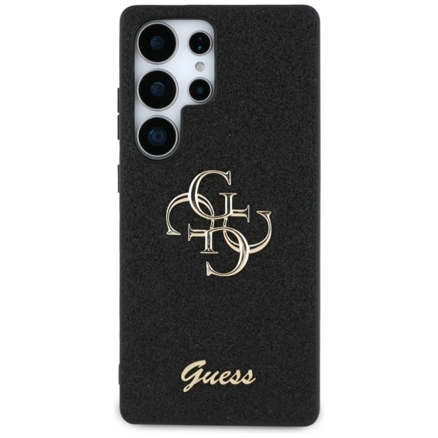 Чохол Guess Glitter Script Big 4G для Samsung Galaxy S25 Ultra (S938) Black (GUHCS25LHG4SGK)