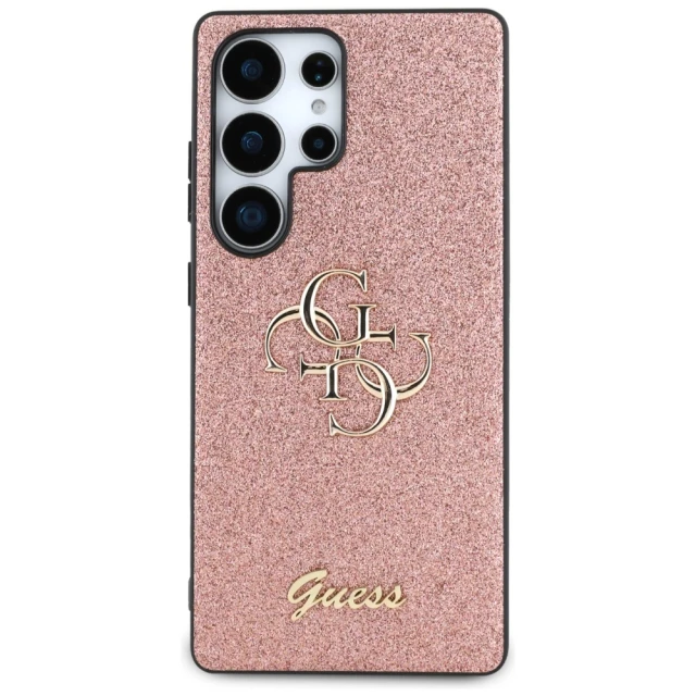 Чохол Guess Glitter Script Big 4G для Samsung Galaxy S25 Ultra (S938) Pink (GUHCS25LHG4SGP)