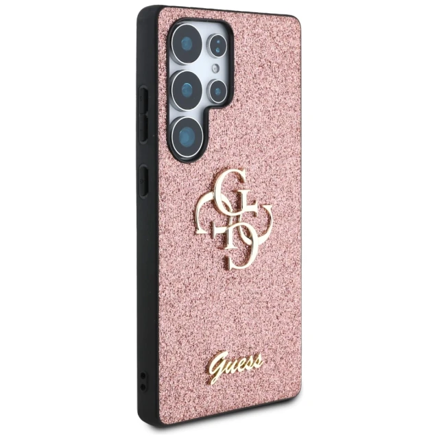 Чохол Guess Glitter Script Big 4G для Samsung Galaxy S25 Ultra (S938) Pink (GUHCS25LHG4SGP)