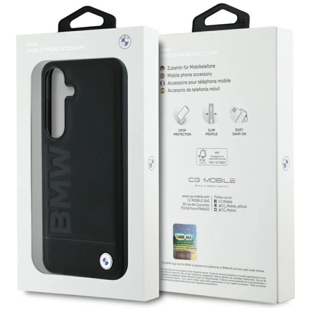 Чохол BMW Signature Logo Imprint для Samsung Galaxy S25 (S931) Black (BMHCS25SSLLBK)