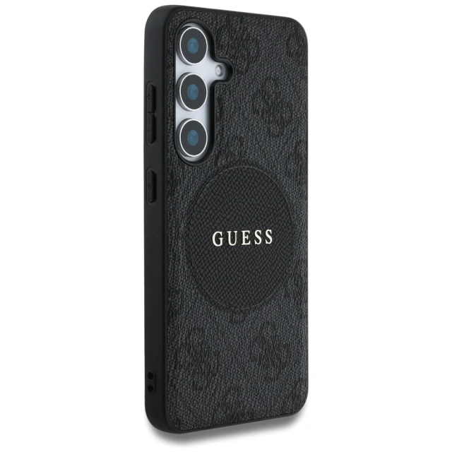 Чохол Guess 4G Round Patch Classic Logo для Samsung Galaxy S25 Plus (S936) Black with MagSafe (GUHMS25MP4PGRSGK)
