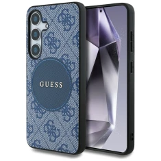 Чохол Guess 4G Round Patch Classic Logo для Samsung Galaxy S25 (S931) Blue with MagSafe (GUHMS25SP4PGRSGB)