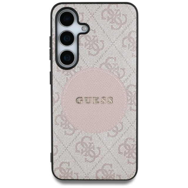 Чохол Guess 4G Round Patch Classic Logo для Samsung Galaxy S25 (S931) Pink with MagSafe (GUHMS25SP4PGRSGP)