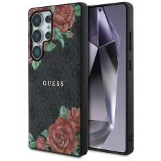 Чохол Guess 4G Flowers Print для Samsung Galaxy S25 Ultra (S938) Black with MagSafe (GUHMS25LP4ROPEMCK)