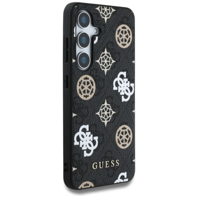 Чохол Guess Peony On 4G Background для Samsung Galaxy S25 (S931) Black with MagSafe (GUHMS25SP4PWPK)