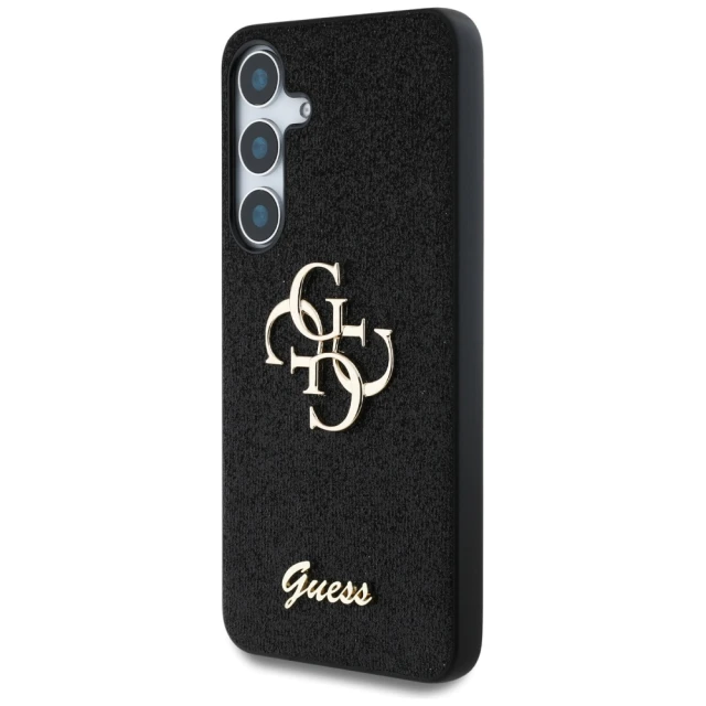 Чохол Guess Glitter Script Big 4G для Samsung Galaxy S25 (S931) Black (GUHCS25SHG4SGK)