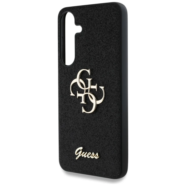 Чохол Guess Glitter Script Big 4G для Samsung Galaxy S25 (S931) Black (GUHCS25SHG4SGK)