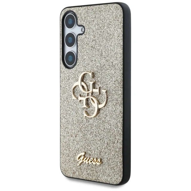 Чохол Guess Glitter Script Big 4G для Samsung Galaxy S25 Plus (S936) Gold (GUHCS25MHG4SGD)
