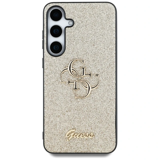 Чохол Guess Glitter Script Big 4G для Samsung Galaxy S25 Plus (S936) Gold (GUHCS25MHG4SGD)
