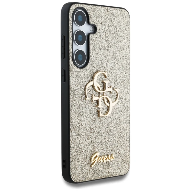 Чохол Guess Glitter Script Big 4G для Samsung Galaxy S25 Plus (S936) Gold (GUHCS25MHG4SGD)