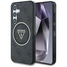 Чохол Guess 4G Glitter Triangle Buttons для Samsung Galaxy S25 Plus (S936) Black with MagSafe (GUHMS25MHG4PRTGK)