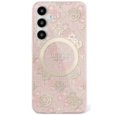 Чехол Guess IML Peony On 4G Background для Samsung Galaxy S25 (S931) Pink with MagSafe (GUHMS25SH4PYEEP)