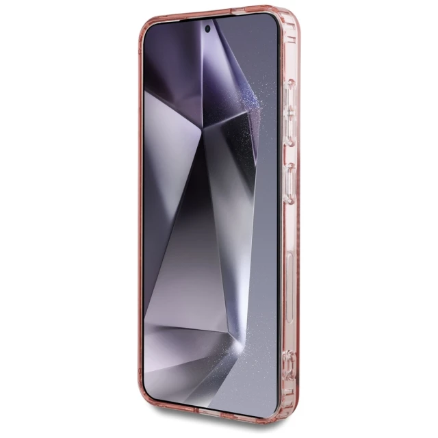 Чохол Guess IML Glitter Circle для Samsung Galaxy S25 (S931) Pink with MagSafe (GUHMS25SHFGEREP)