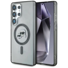 Чохол Karl Lagerfeld Button Karl & Choupette Heads Printed Logo для Samsung Galaxy S25 Ultra (S938) Black with MagSafe (KLHMS25LHLSKCK)