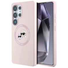 Чохол Karl Lagerfeld Silicone Karl & Choupette Heads Ring для Samsung Galaxy S25 Ultra (S938) Pink with MagSafe (KLHMS25LSKCHTCP)