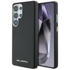 Чохол Karl Lagerfeld Saffiano Full Wrapped Elongated Metal Logo для Samsung Galaxy S25 Ultra (S938) Black with MagSafe (KLHMS25LPSAFWMCK)