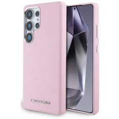 Чохол Karl Lagerfeld Saffiano Full Wrapped Elongated Metal Logo для Samsung Galaxy S25 Ultra (S938) Pink with MagSafe (KLHMS25LPSAFWMCP)