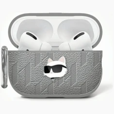 Чехол для наушников Karl Lagerfeld Monogram Choupette Head для AirPods 4 Silver (KLA4PGCHPS)