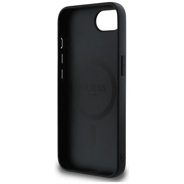 Чохол Guess 4G Ring Triangle Logo для iPhone 16e Black with MagSafe (GUHMPSE4P4TDPK)