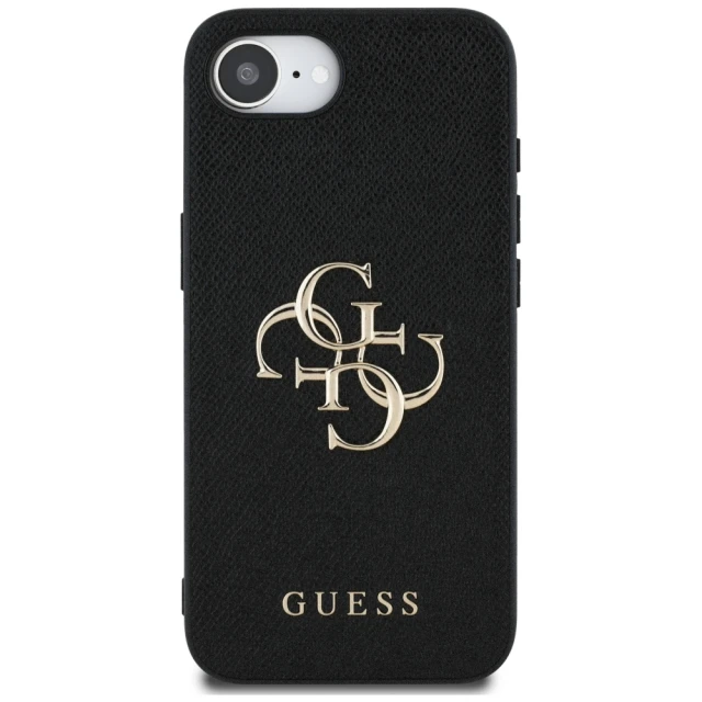 Чохол Guess Grained Big 4G Logo Small Classic Logo для iPhone 16e Black (GUHCPSE4PGT4MBK)