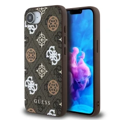 Чохол Guess PU 4G Peony для iPhone 16e Brown with MagSafe (3666339453305)