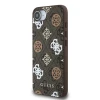 Чехол Guess PU 4G Peony для iPhone 16e Brown with MagSafe (3666339453305)