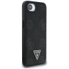 Чехол Guess Grained Hot Stamp Peony Pattern Triangle Logo для iPhone 16e Black with MagSafe (GUHMPSE4PGBTMK)