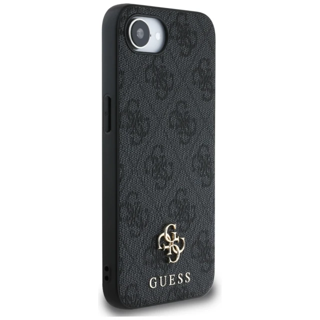 Чохол Guess 4G Small Metal Logo для iPhone 16e Black with MagSafe (GUHMPSE4P4SM4MK)