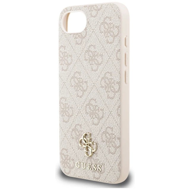 Чохол Guess 4G Small Metal Logo для iPhone 16e Pink with MagSafe (GUHMPSE4P4SM4MP)