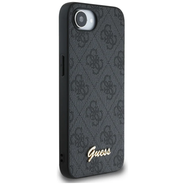 Чохол Guess 4G Script Logo для iPhone 16e Black with MagSafe (GUHMPSE4HG4SHK)