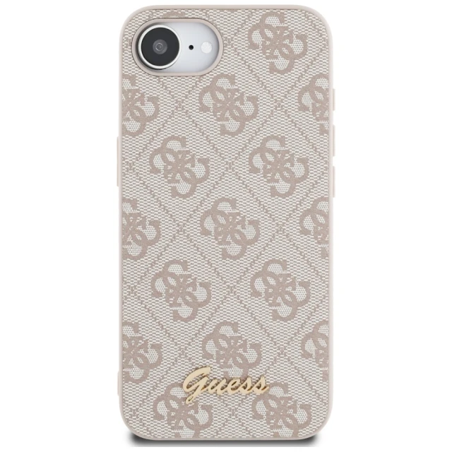 Чехол Guess 4G Script Logo для iPhone 16e Pink with MagSafe (GUHMPSE4HG4SHP)
