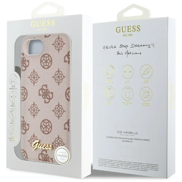 Чохол Guess Peony Script для iPhone 16e Brown with MagSafe (GUHMPSE4PGPYSW)