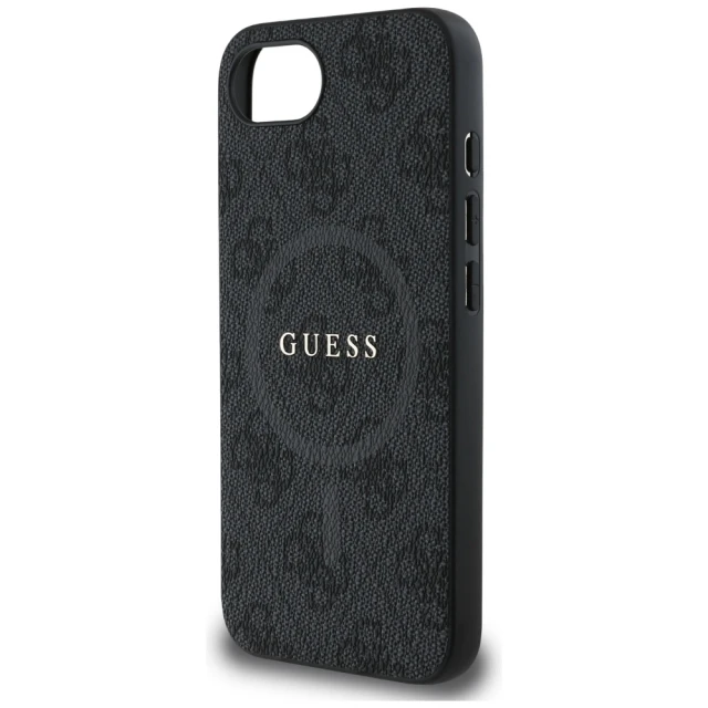 Чохол Guess 4G Collection Leather Metal Logo для iPhone 16e Black with MagSafe (GUHMPSE4G4GFRK)