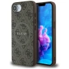 Чохол Guess 4G Collection Leather Metal Logo для iPhone 16e Brown with MagSafe (GUHMPSE4G4GFRW)