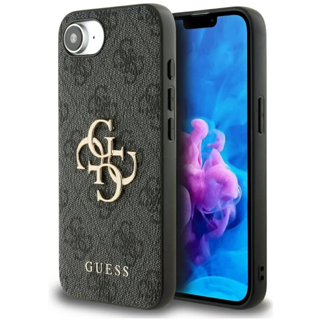 Чохол Guess 4G Big Metal Logo для iPhone 16e Black (GUHCPSE44GMGGR)