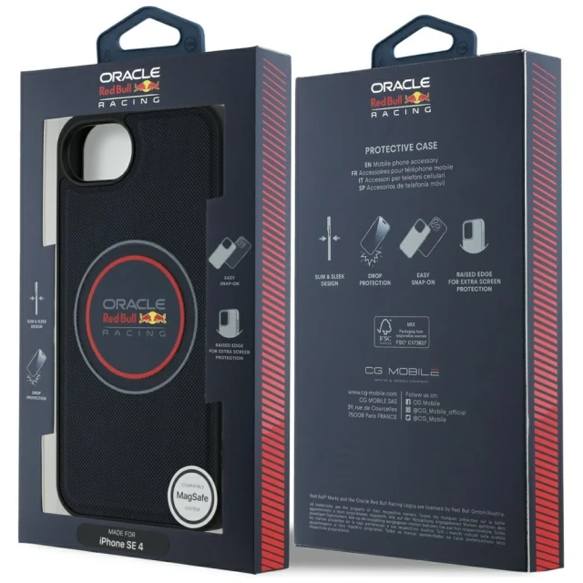 Чохол Red Bull Meshed Logo and Red Ring для iPhone 16e Navy with MagSafe (RBHMPSE424PUMEVR)