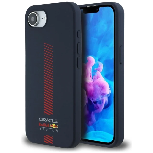 Чохол Red Bull Silicone Powerbar для iPhone 16e Navy with MagSafe (RBHMPSE424SIVGSV)